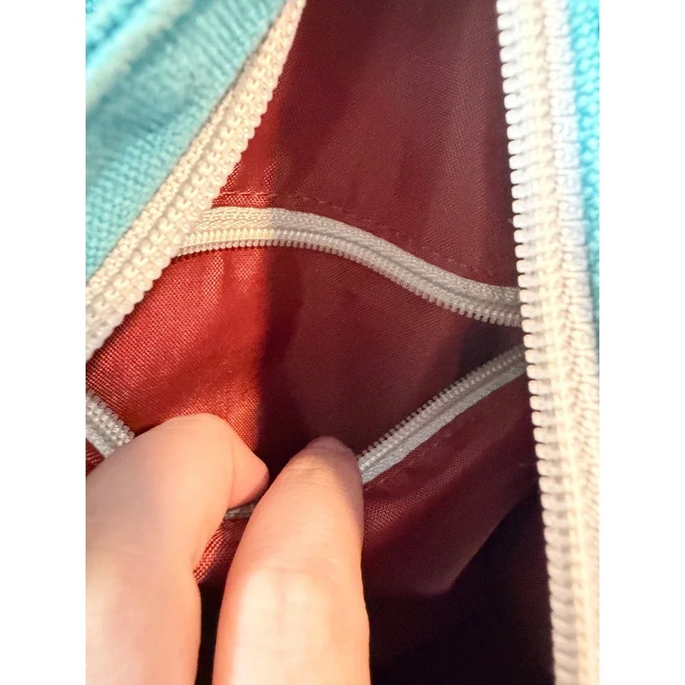 Kavu Rope Bag Turquoise Blue Canvas Sling Backpack Adjustable Rope Strap